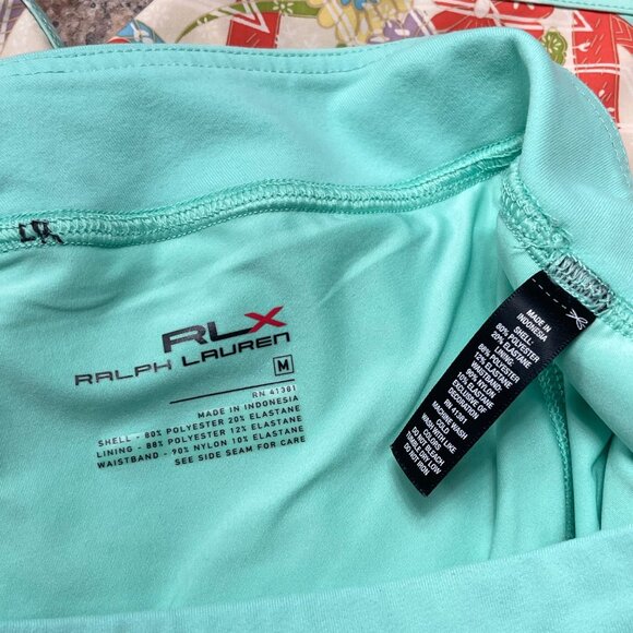 RLX Ralph Lauren Golf Skort Tulip Hem in Mint Green Multi Size M - Picture 9 of 10